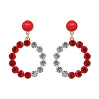 Imitated Crystal&cz Fashion Geometric Earring  (red) Nhjj4942-red main image 1