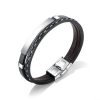 Titanium&stainless Steel Fashion Geometric Bracelet  (steel Models) Nhop2747-steel-models main image 2