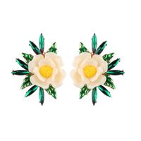 Fabrik Direkt Verkauf In Japan Und Südkorea Sommer Neue Produkte Neue Mode Einfache Harz Blumen Ohrringe Koreanische Version Einfache All-match-modelle main image 5