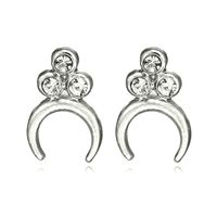 2018 Nouveau Japonais Et Coréen Simple Tout-match Personnalisé Diamant Boucles D'oreilles Croix-frontière Vendu Bijoux main image 3