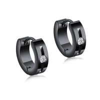 Titanium&stainless Steel Fashion Geometric Earring  (black) Nhop1629-black main image 1