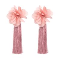 Cloth Fashion Flowers Earring  (red) Nhjj4975-red main image 6