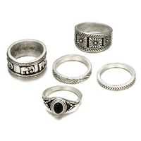 Alloy Vintage Geometric Ring  (alloy) Nhgy2148-alloy main image 2