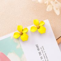 Flower Plating Alloy No Inlaid Earrings main image 3