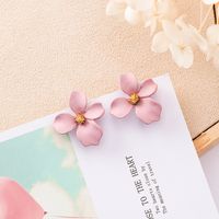 Flower Plating Alloy No Inlaid Earrings main image 6