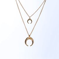 Europäische Und Amerikanische Damen Halskette Schlüsselbein Kette Legierung Mond Halbmond Halskette Anhänger Neu main image 1