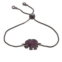 Direkt Verkauf Von Elefanten Mikro Eingelegtem Zirkon Verstellbares Armband Zirkon Armband Verstellbares Teleskop Armband Für Elefanten main image 5