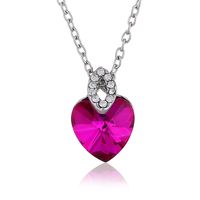 Europäischer Und Amerikanischer Modeschmuck Neuer Diamant Anhänger Schlüsselbein Kette Mode Einfache Herzförmige Kristall Halskette main image 3