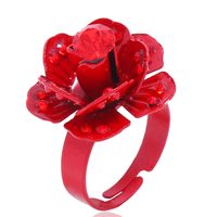 Alloy Korea Flowers Ring  (red) Nhkq1812-red main image 1