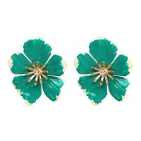 Alloy Fashion Flowers Earring  (red) Nhjj5030-red main image 4