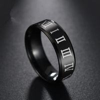 Titanium&stainless Steel Fashion Geometric Ring  (black-6) Nhhf0903-black-6 main image 1