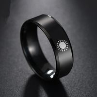 Titanium&stainless Steel Fashion Geometric Ring  (black-6) Nhhf0924-black-6 main image 2