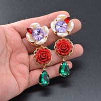 Alloy Simple Flowers Earring  (alloy) Nhnt0613-alloy main image 2