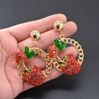 Alloy Vintage Geometric Earring  (red) Nhnt0616-red main image 1