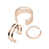 Titanium&stainless Steel Fashion Geometric Ring  (one Layer Of Steel) Nhok0101-one-layer-of-steel main image 5