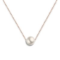 Titanium&stainless Steel Korea Geometric Necklace  (rose Alloy + White Beads) Nhok0275-rose-alloy-white-beads main image 1