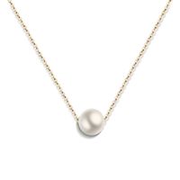 Titanium&stainless Steel Korea Geometric Necklace  (rose Alloy + White Beads) Nhok0275-rose-alloy-white-beads main image 3