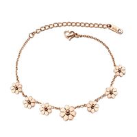 Titanium&stainless Steel Korea Flowers Bracelet  (rose Alloy) Nhok0283-rose-alloy main image 3