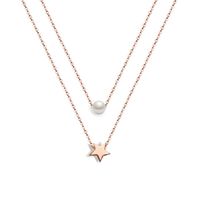 Titanium&stainless Steel Fashion Geometric Necklace  (rose Alloy) Nhok0286-rose-alloy main image 1