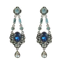 Alloy Simple Geometric Earring  (ancient Alloy Blue) Nhkq1828-ancient-alloy-blue main image 2