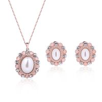 Alloy Fashion  Jewelry Set  (61152290 Rose Alloy) Nhlp1090-61152290-rose-alloy main image 2