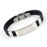 Fashion Geometric Titanium Steel No Inlaid Unisex Bracelets main image 2