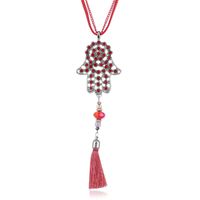 Alloy Korea Tassel Necklace  (red) Nhpk2081-red main image 1