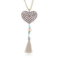 Alloy Fashion Tassel Necklace  (red) Nhpk2082-red main image 4