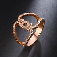 Copper Fashion Geometric Ring  (white Alloy -19mm) Nhlj4037-white-alloy-19mm main image 3