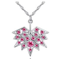 Alloy Fashion Geometric Necklace  (red) Nhlj4052-red main image 2