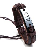 Leather Fashion Bolso Cesta Bracelet  (photo Color) Nhpk2079-photo-color sku image 1