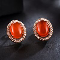 Alloy Simple Geometric Earring  (red) Nhlj4027-red main image 1