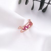 Alloy Korea Sweetheart Ring  (h7316 Rose Alloy) Nhms1197-h7316-rose-alloy main image 1