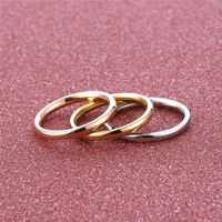 Titanium&stainless Steel Korea Sweetheart Ring  (3 Mm Alloy-5) Nhgs0096-3-mm-alloy-5 main image 1
