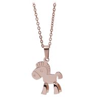 Titanium&stainless Steel Korea Geometric Necklace  (14k Rose Alloy) Nhgs0337-14k-rose-alloy main image 1