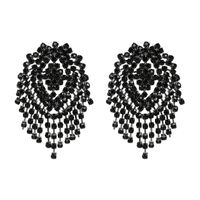 Imitated Crystal&cz Fashion Tassel Earring  (red) Nhjj5048-red main image 6
