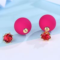 Alloy Fashion Geometric Earring  (rose Red) Nhtm0316-rose-red main image 2