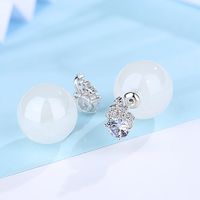 Alloy Korea Geometric Earring  (white Alloy) Nhtm0332-white-alloy-plated main image 2