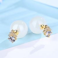 Alloy Korea Geometric Earring  (white Alloy) Nhtm0332-white-alloy-plated main image 3