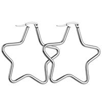 Titanium&stainless Steel Fashion Geometric Earring  (30mm) Nhhf0942-30mm main image 1