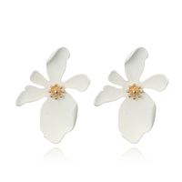Alloy Fashion Flowers Earring  (white) Nhgy2384-white main image 1