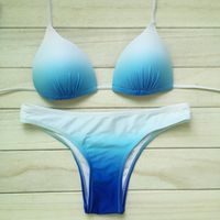 2016 Neue Frau Gepolsterte Bikini-schnür-gradienten-bikini-badeanzug main image 4