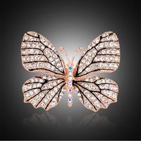 Koreanischer Neuer Schmetterling Full Diamond Brosche Brosche Großhandel Fabrik Direkt Verkauf Außenhandel  Hot Sale main image 1