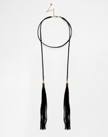 Alloy Fashion Tassel Necklace  (black) Nhbq1559-black main image 1