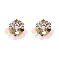 Alloy Fashion Flowers Earring  (red) Nhjj5001-red main image 3