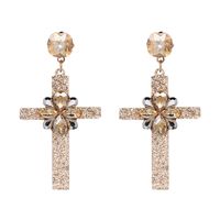 Plastic Fashion Cross Earring  (red) Nhjj5088-red main image 5