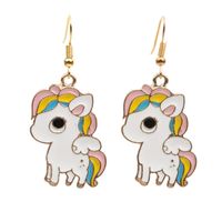 Commerce Extérieur Européen Et Américain Bijoux Mignon Licorne Cheval Boucles D'oreilles Personnalité Licorne Tempérament Boucles D'oreilles Femelle Polyvalent Gros main image 1