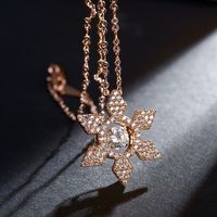 Alloy Korea Flowers Necklace  (rose Alloy) Nhlj4067-rose-alloy main image 1