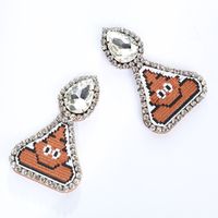 Imitated Crystal&cz Simple Geometric Earring  (red Heart Love) Nhat0301-red-heart-love main image 4