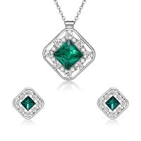 Commerce Extérieur Européen Et Américain Populaire Style Ethnique Vert Gem Collier Boucle D'oreille De Mariée De Mariage Ensemble De Bijoux Usine Ventes Directes main image 2